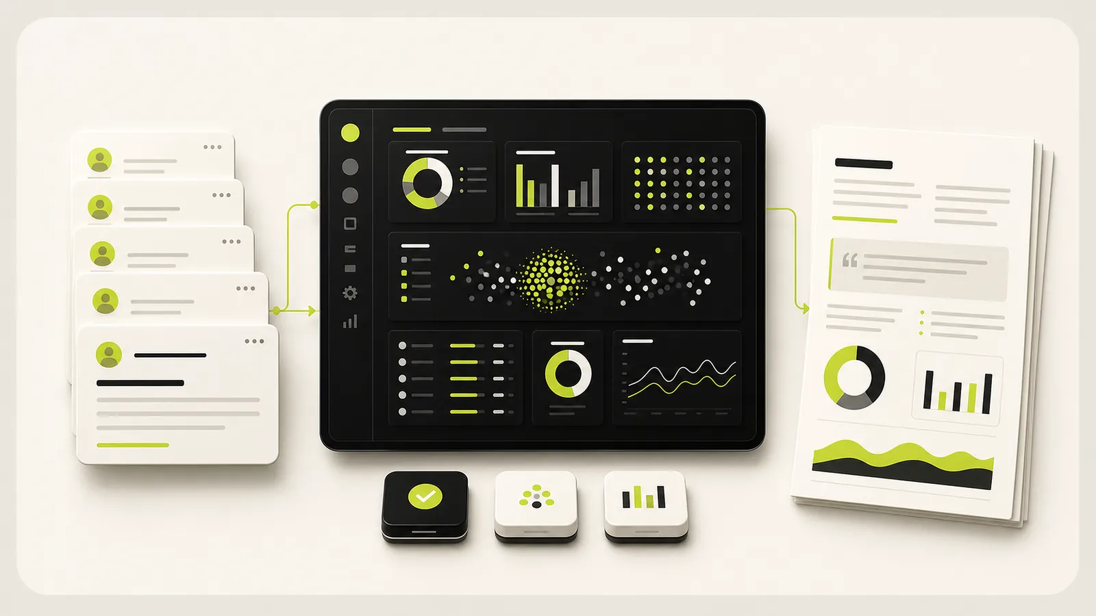 Auditrak workbench connecting Zendesk conversations, support findings and the Advisor report